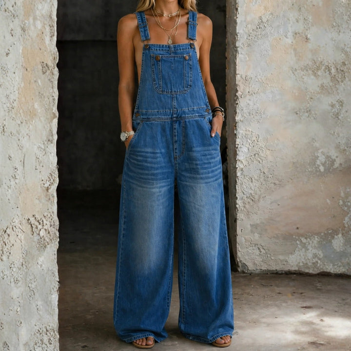 Giulia - Salopette in Denim con Vita Elasticizzata