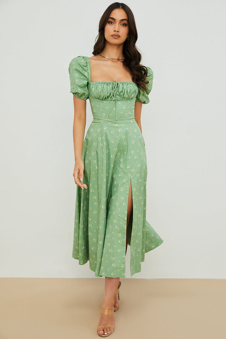 Aviana - Abito con Maniche Puff Bloom