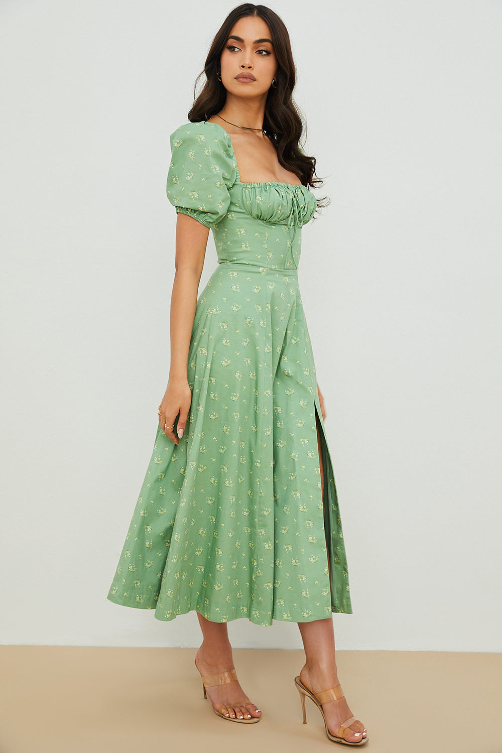 Aviana - Abito con Maniche Puff Bloom