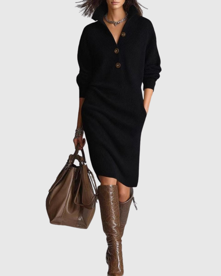 Amelie - Abito midi in pura lana per l'inverno