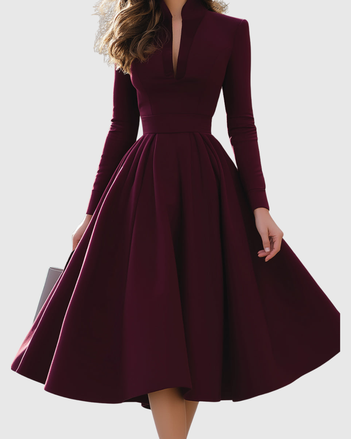 Dorothea - Abito midi con scollatura a V