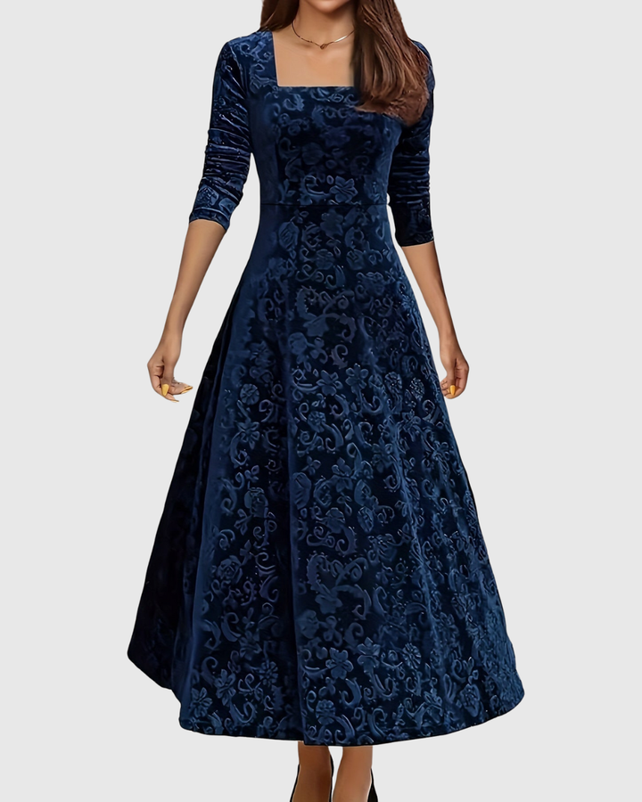 Margarete - Elegante abito midi con stampa floreale