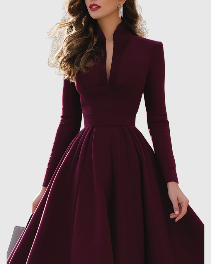 Dorothea - Abito midi con scollatura a V