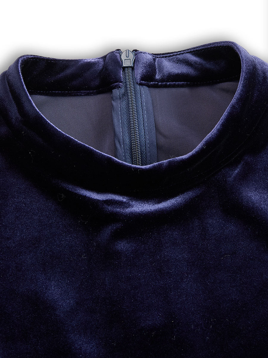 Greta - Abito midi blu marino