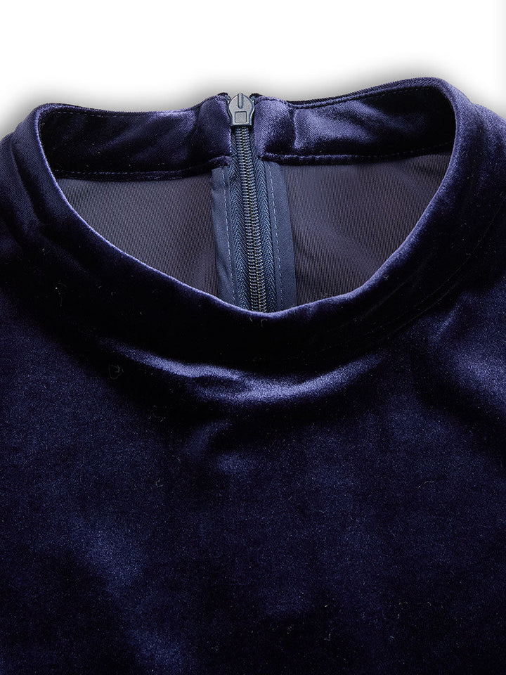 Greta - Abito midi blu marino