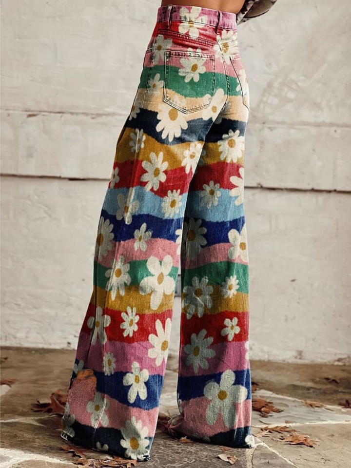 Flavia | Pantaloni floreali retro