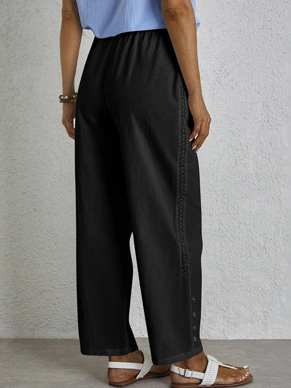 Shania - Pantaloni Casual con Bottoni