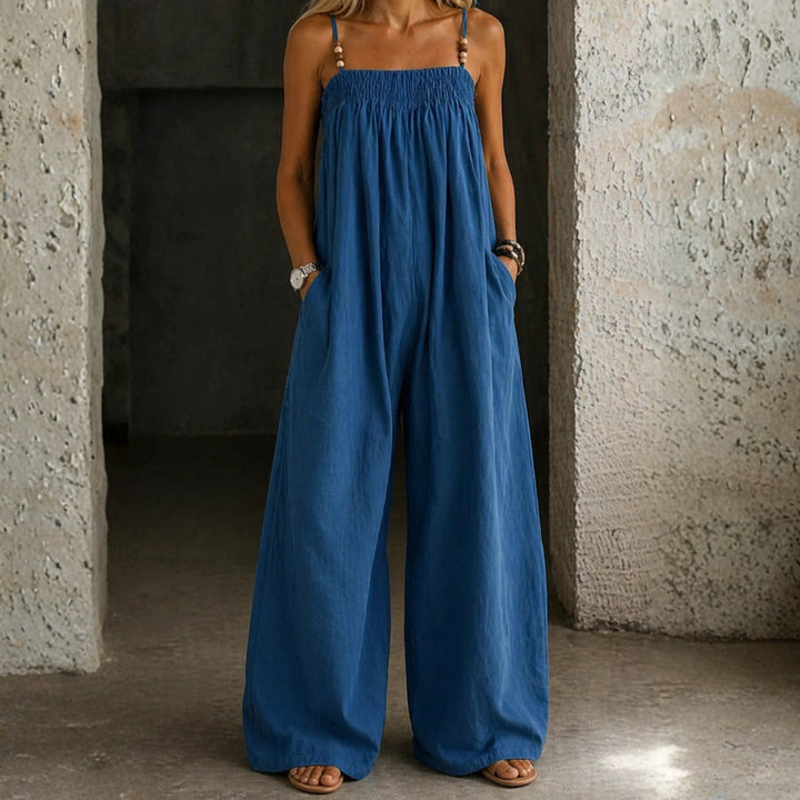 Barbara - Tuta in Denim con Gamba Larga