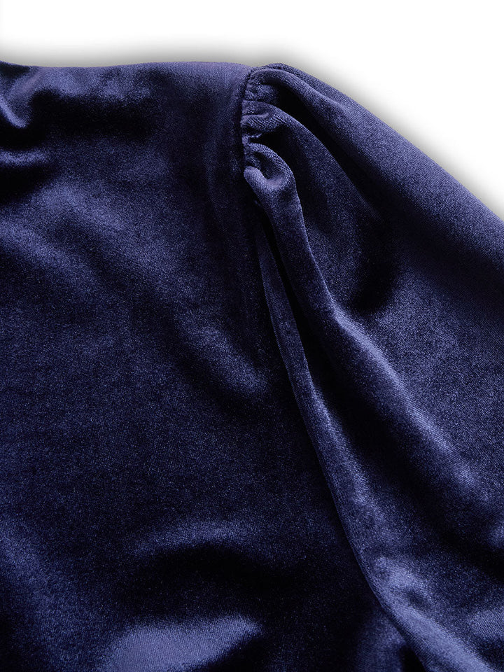 Greta - Abito midi blu marino