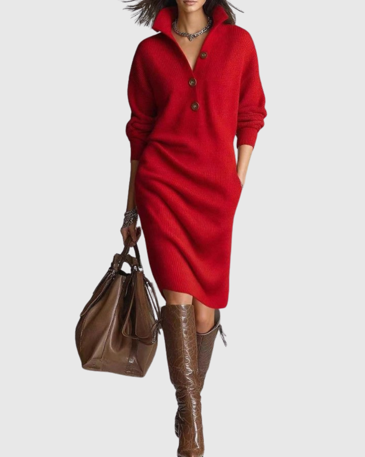Amelie - Abito midi in pura lana per l'inverno