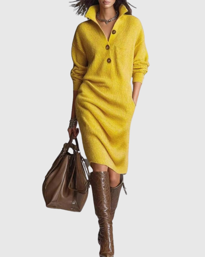 Amelie - Abito midi in pura lana per l'inverno