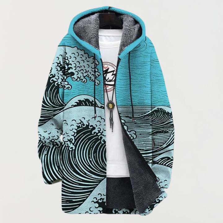 Silvia | Cappotto con motivo a onde