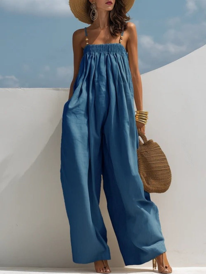 Barbara - Tuta in Denim con Gamba Larga