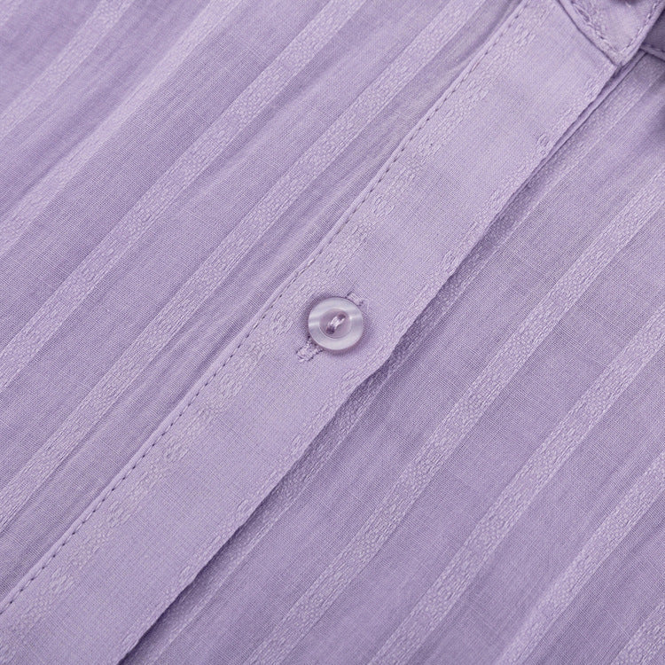 Viola - Completo Camicia Bottonata e Pantaloni Corti Arieggiati