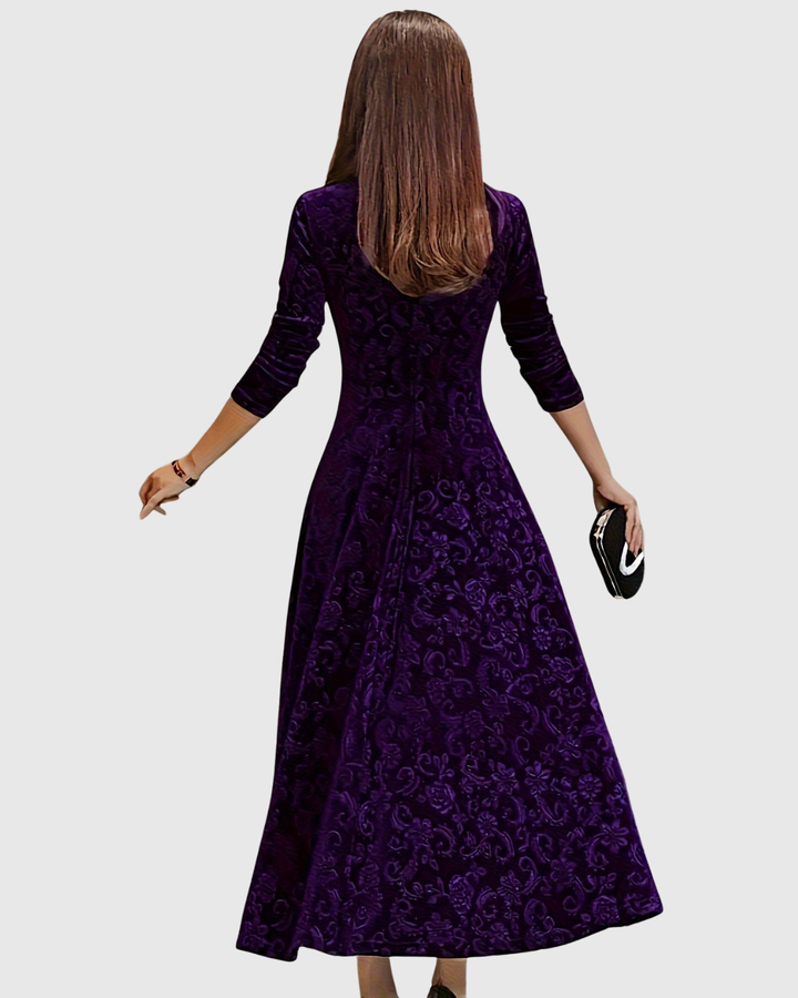 Margarete - Elegante abito midi con stampa floreale