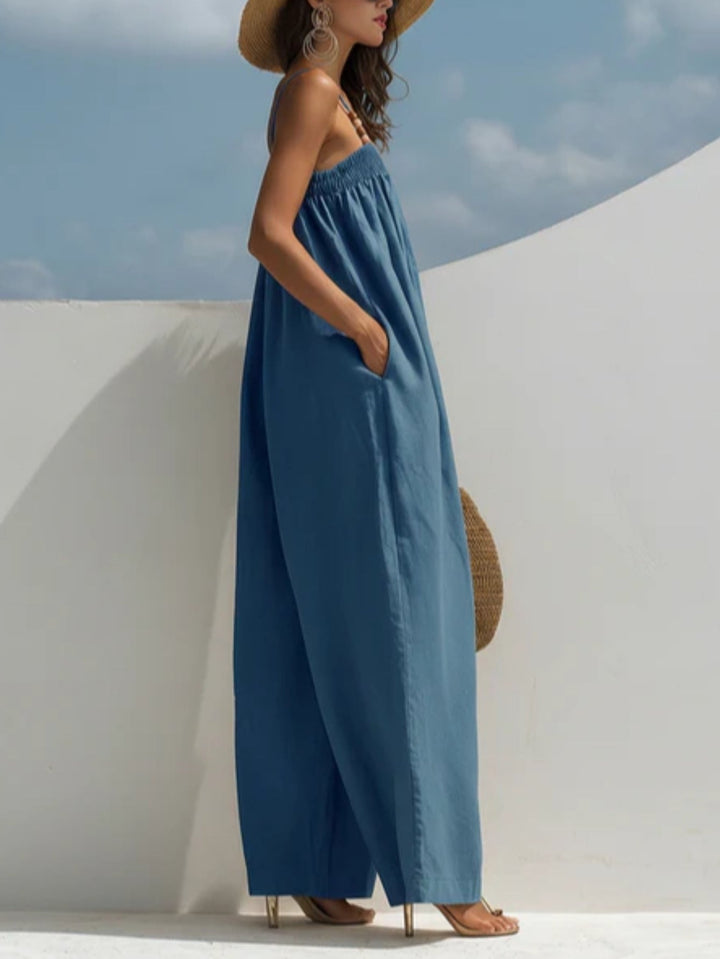 Barbara - Tuta in Denim con Gamba Larga