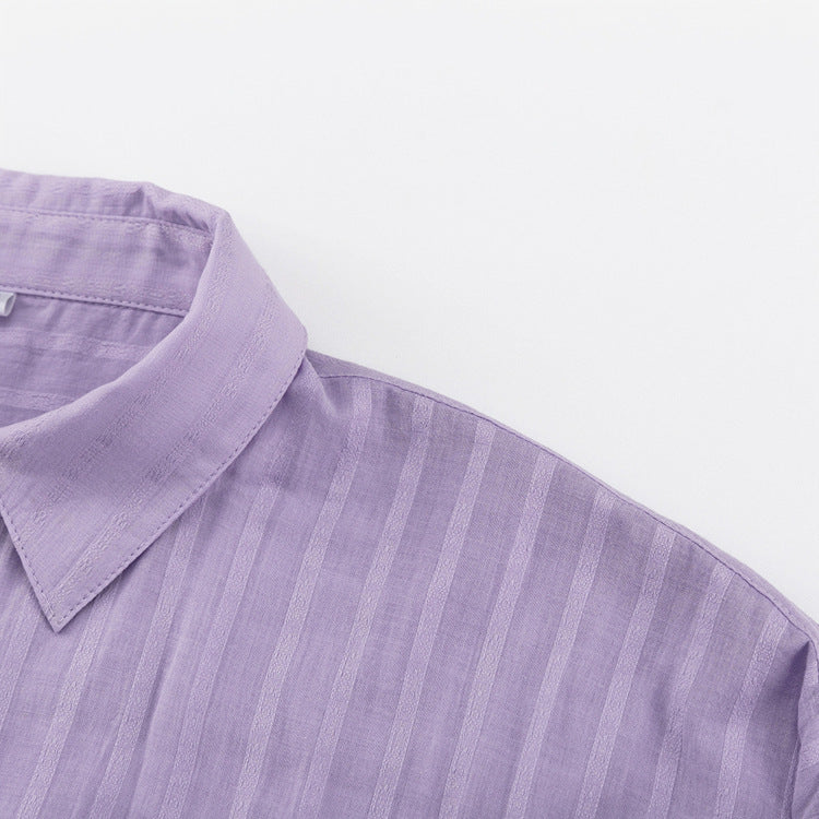 Viola - Completo Camicia Bottonata e Pantaloni Corti Arieggiati