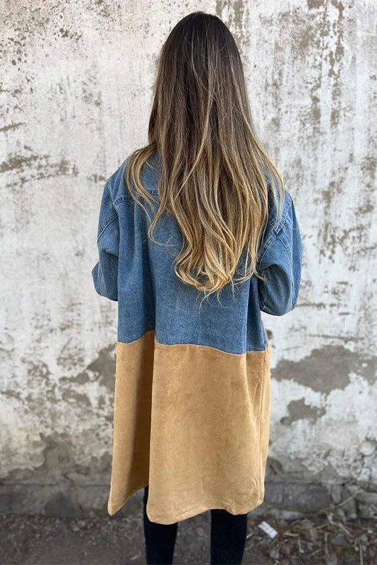 Ginevra - Cappotto denim bicolore