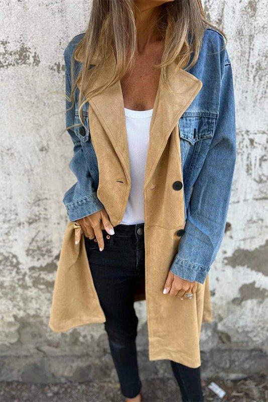 Ginevra - Cappotto denim bicolore