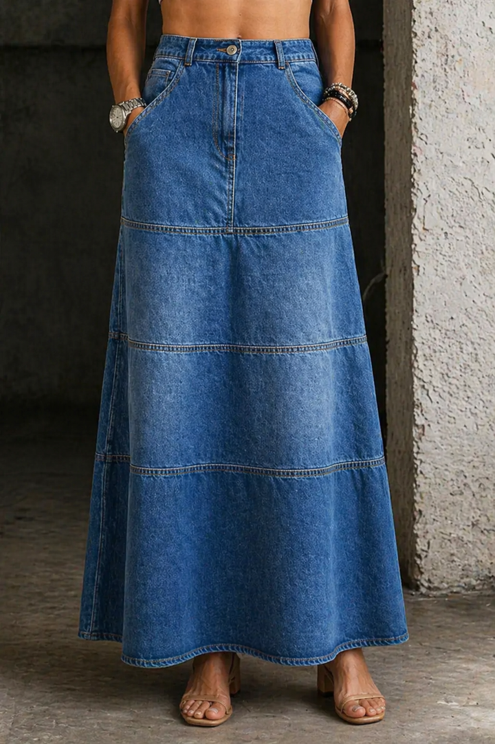 Cristina - Gonna di jeans di media lunghezza