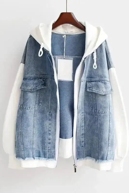 Arianna - Giacca di jeans bicolore