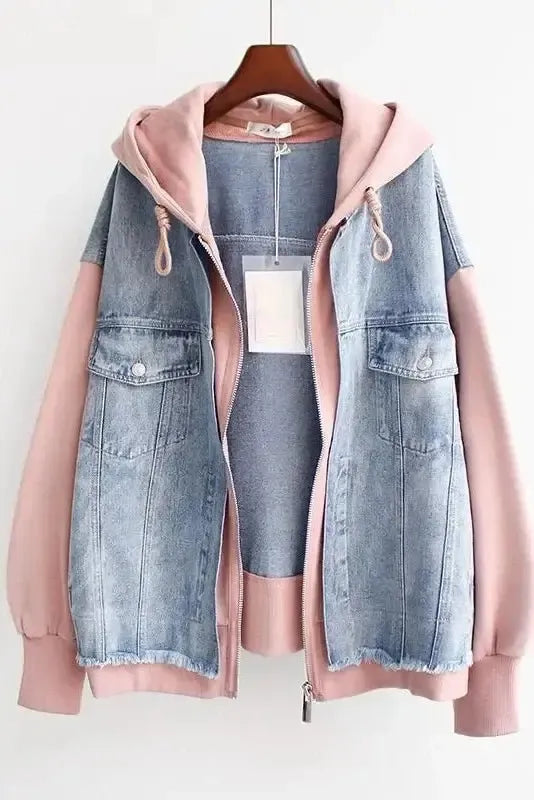 Arianna - Giacca di jeans bicolore