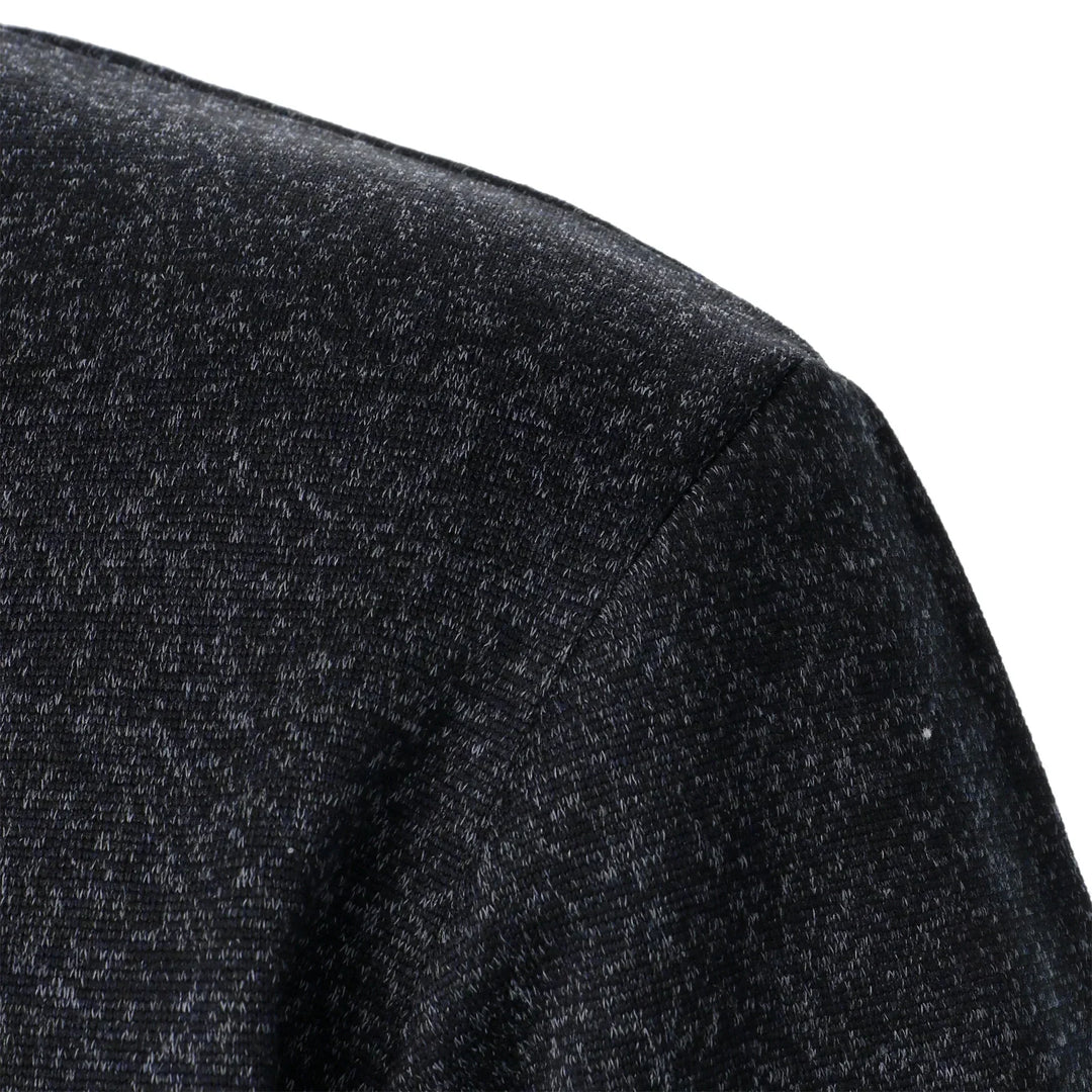 Luca | Maglione in grigio antracite con collo alto abbottonato