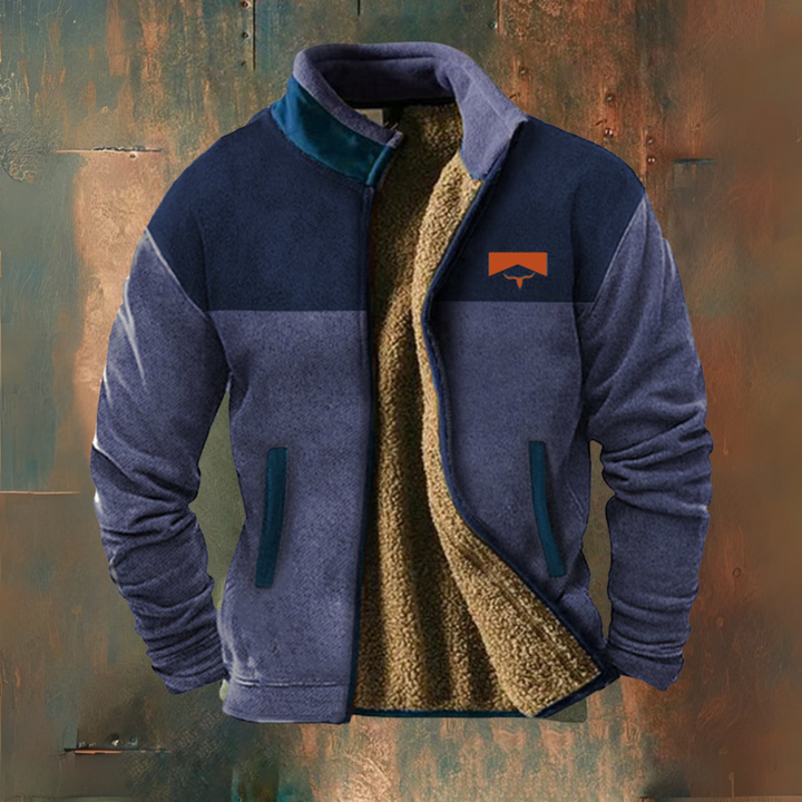 Norberto | Giacca in pile grigio-nera