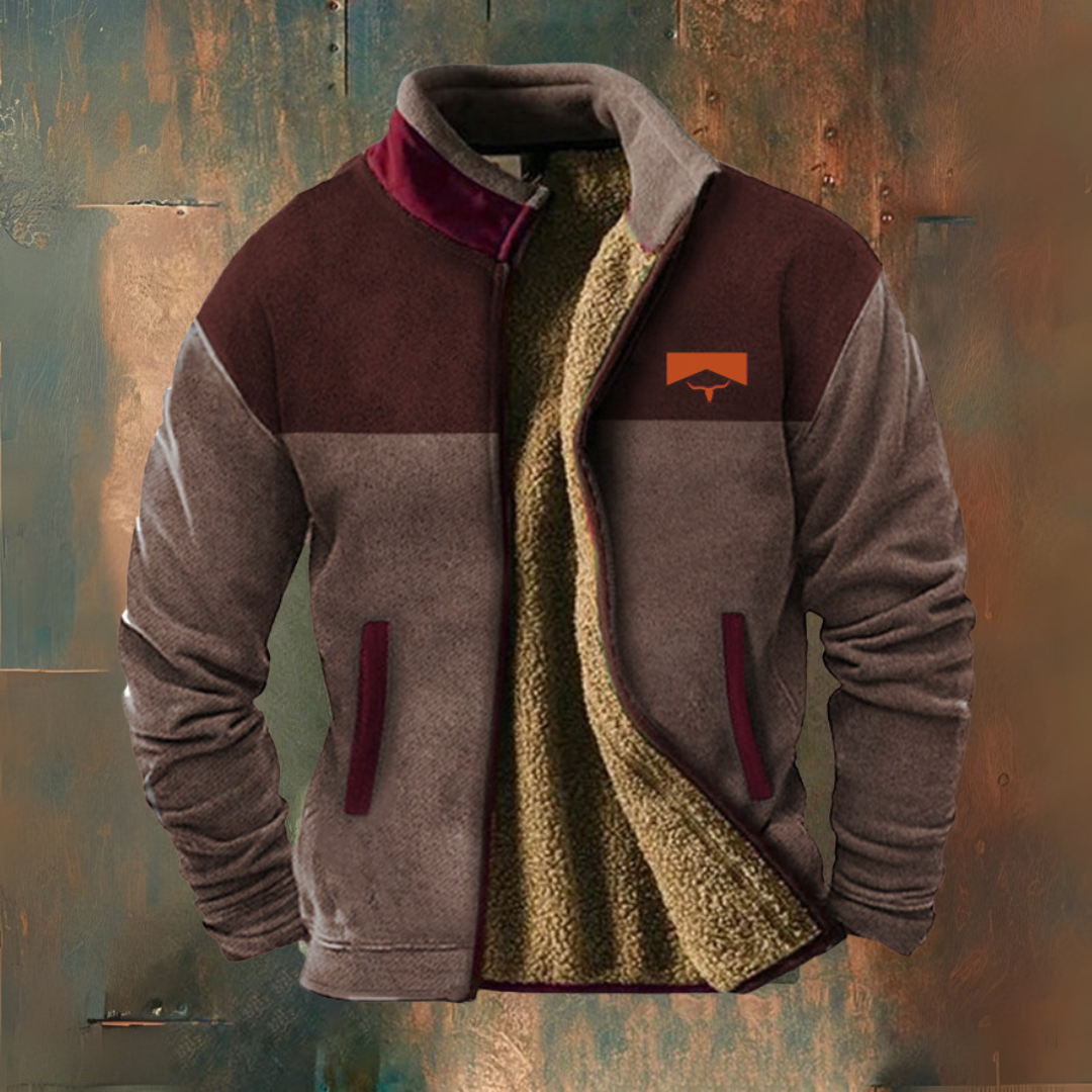 Norberto | Giacca in pile grigio-nera