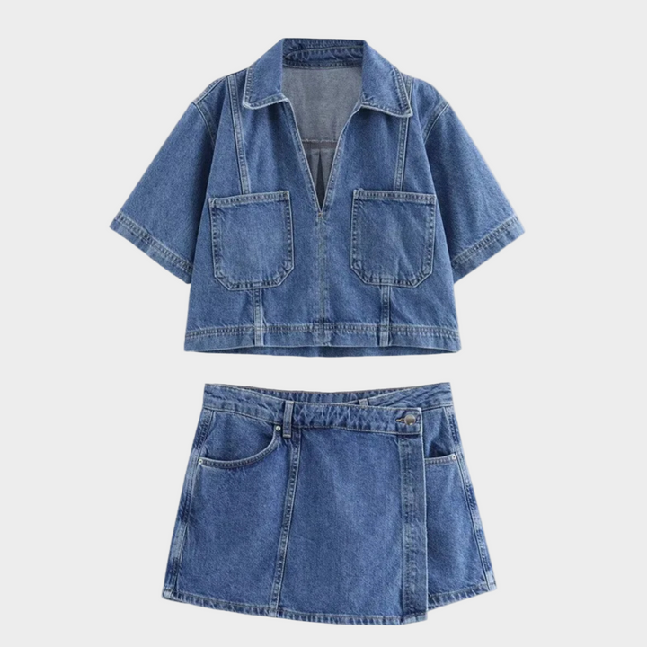 Agnese - Set di jeans con scollatura a V