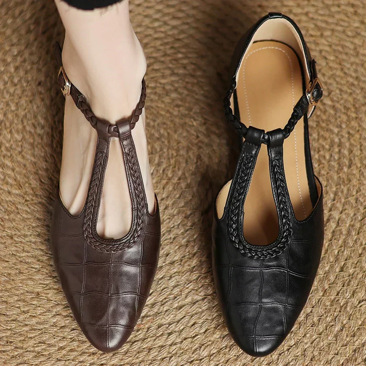 Ginevra – Scarpe classiche in pelle con dettagli intrecciati