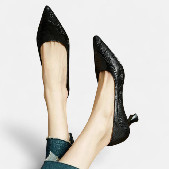 Scarpe con tacco in pelle Amara