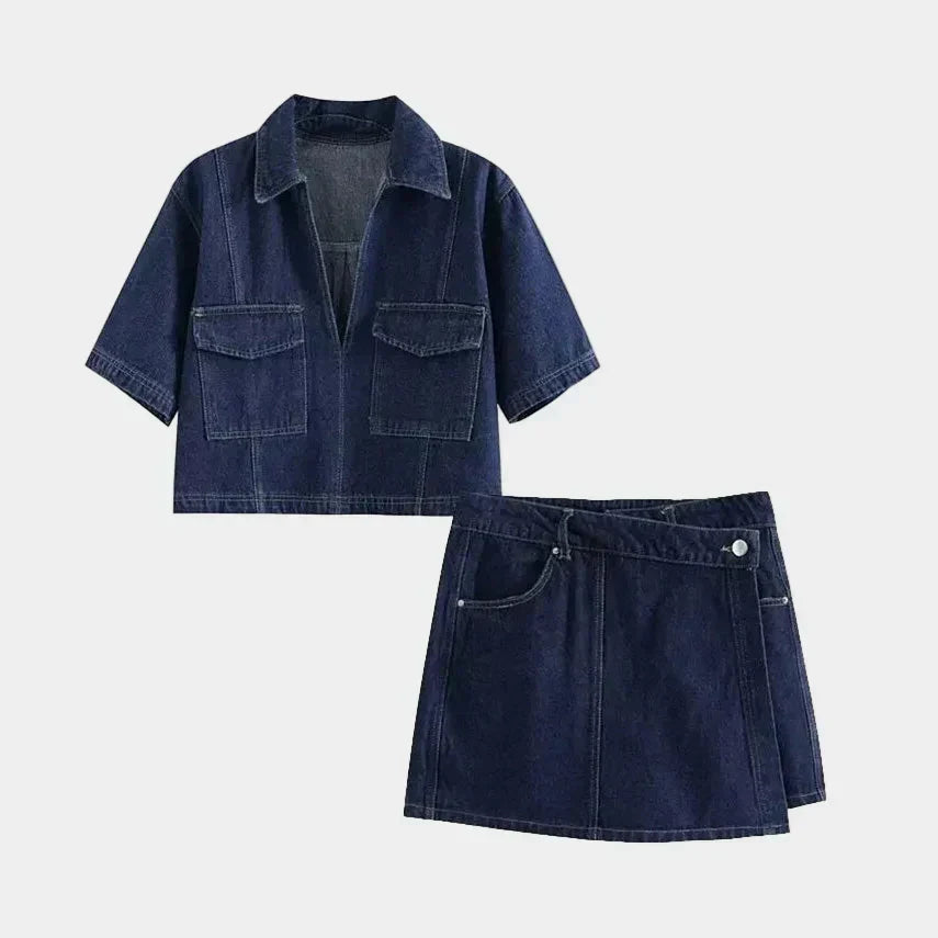 Agnese - Set di jeans con scollatura a V