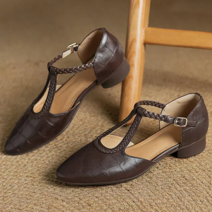 Ginevra – Scarpe classiche in pelle con dettagli intrecciati