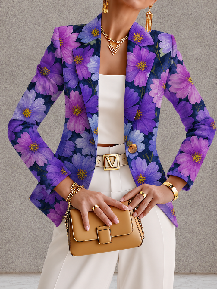 Brooklyn | Blazer Femminile Viola a Fiori
