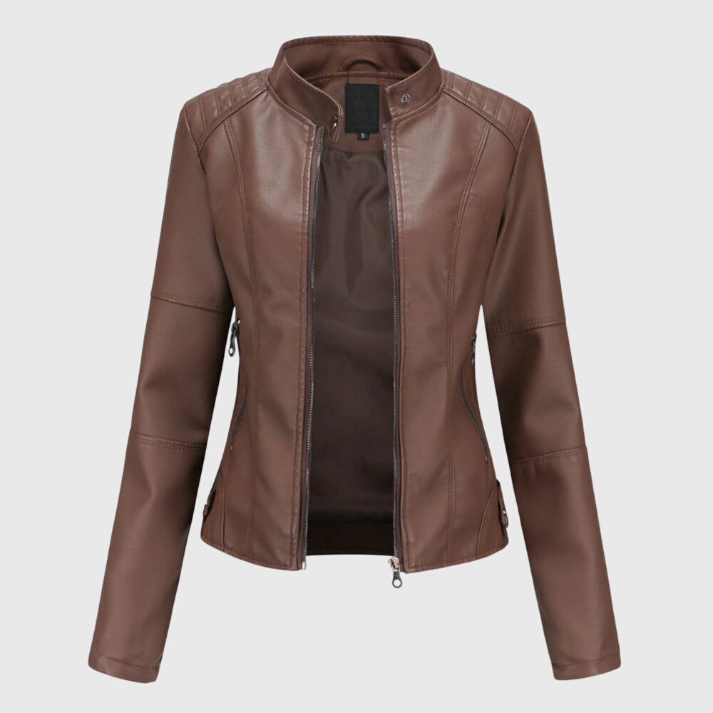Giorgina™ - Giacca in Pelle Elegante per Donne