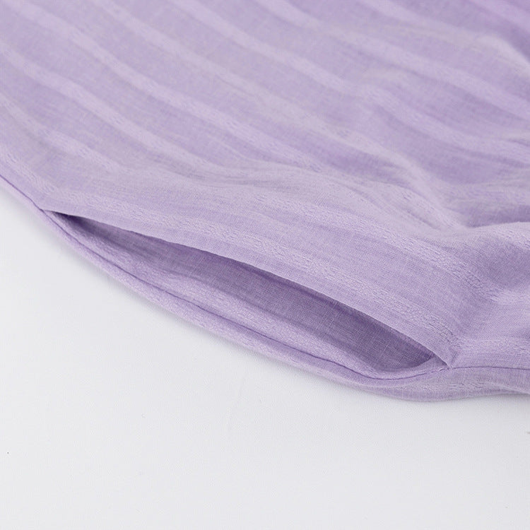 Viola - Completo Camicia Bottonata e Pantaloni Corti Arieggiati