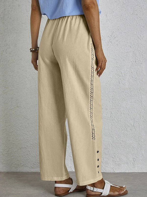 Shania - Pantaloni Casual con Bottoni