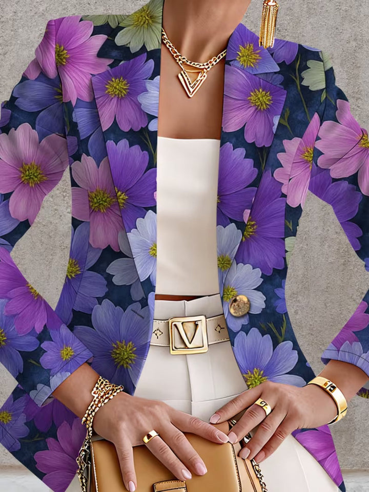 Brooklyn | Blazer Femminile Viola a Fiori