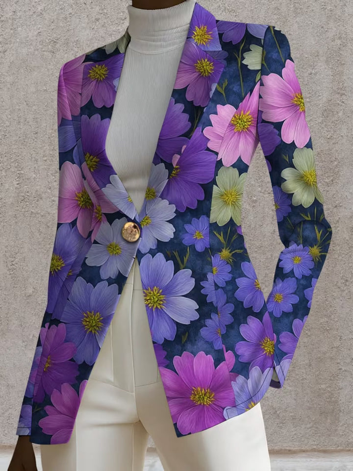 Brooklyn | Blazer Femminile Viola a Fiori