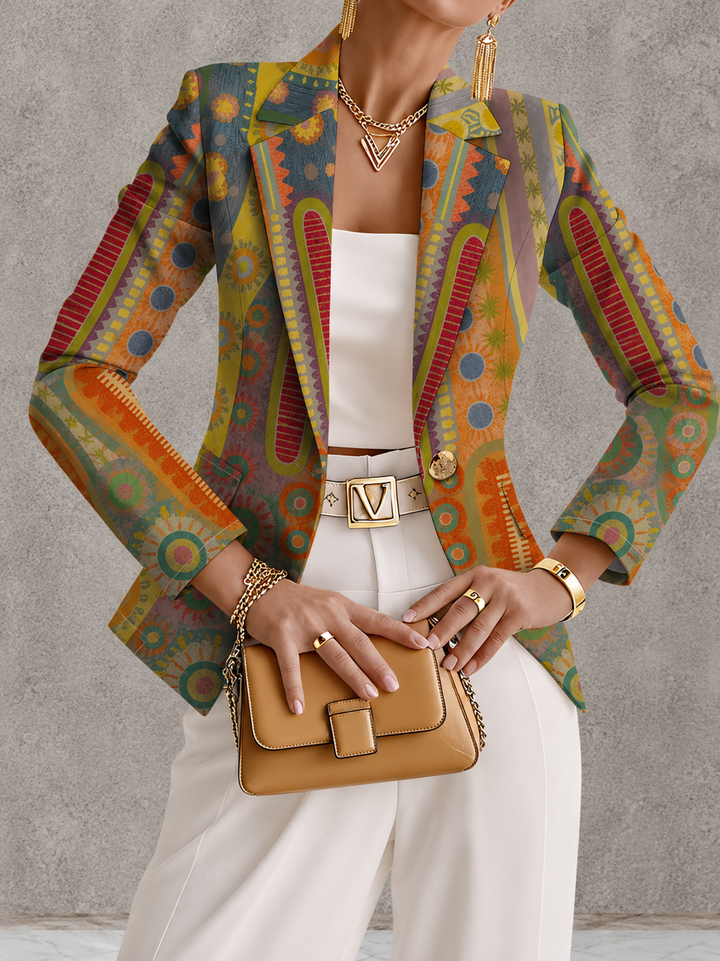Charlotte | Blazer da Donna con Stampa a Medaglione