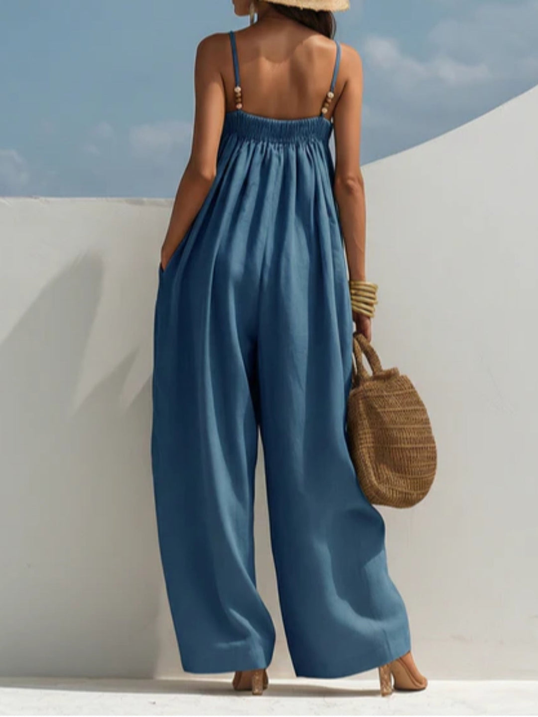 Barbara - Tuta in Denim con Gamba Larga