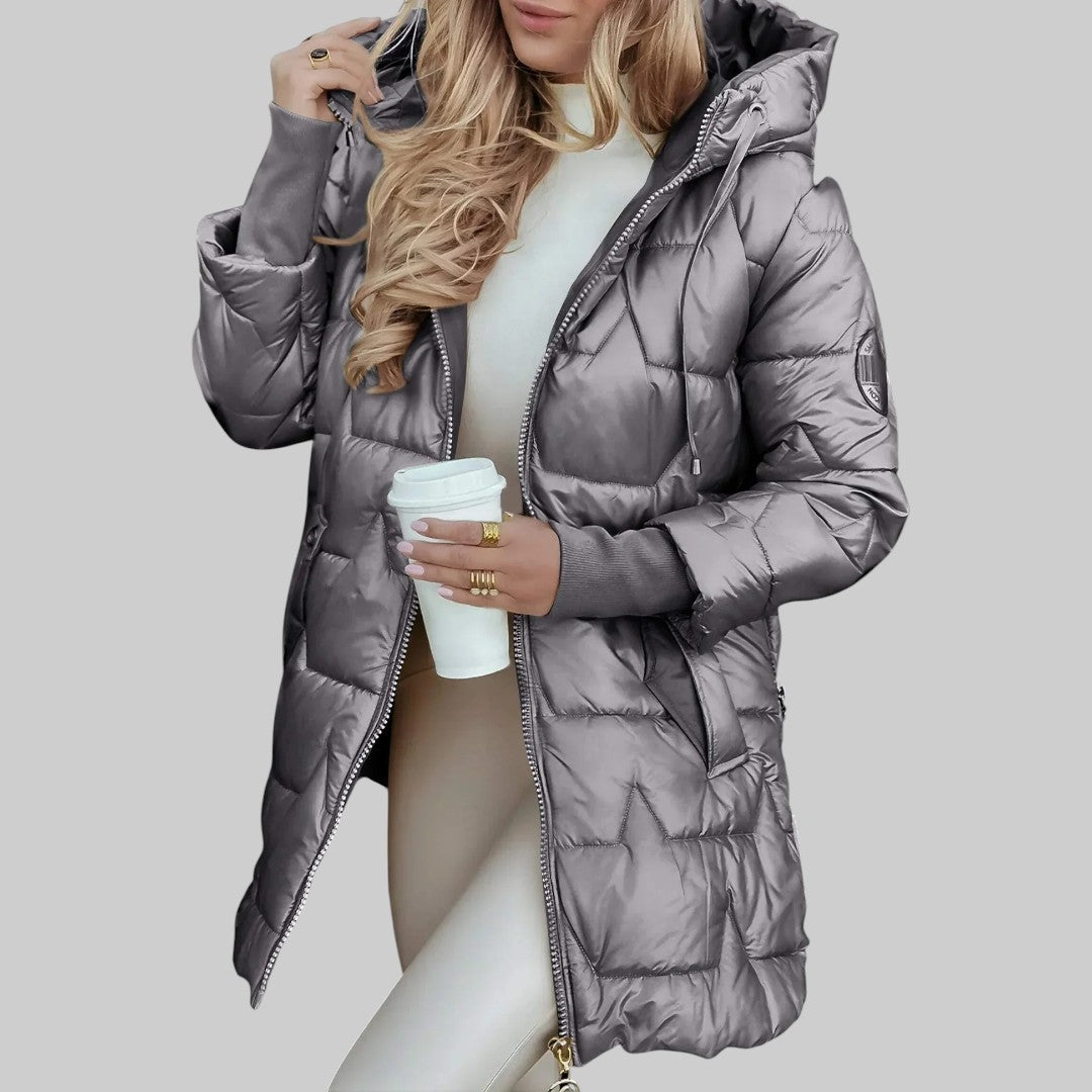 Cecilia | Cappotto autunnale elegante con cappuccio