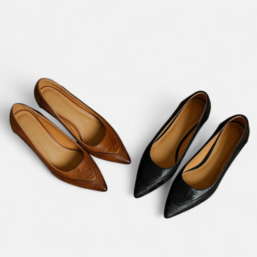 Scarpe con tacco in pelle Amara