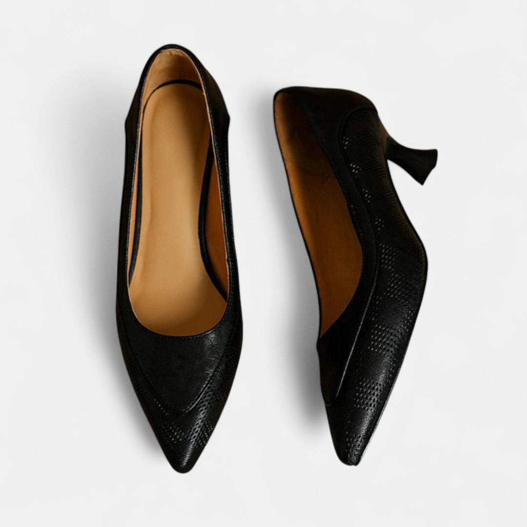 Scarpe con tacco in pelle Amara