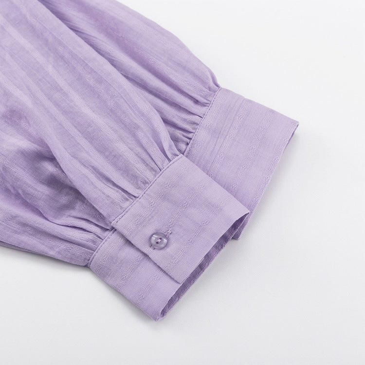 Viola - Completo Camicia Bottonata e Pantaloni Corti Arieggiati