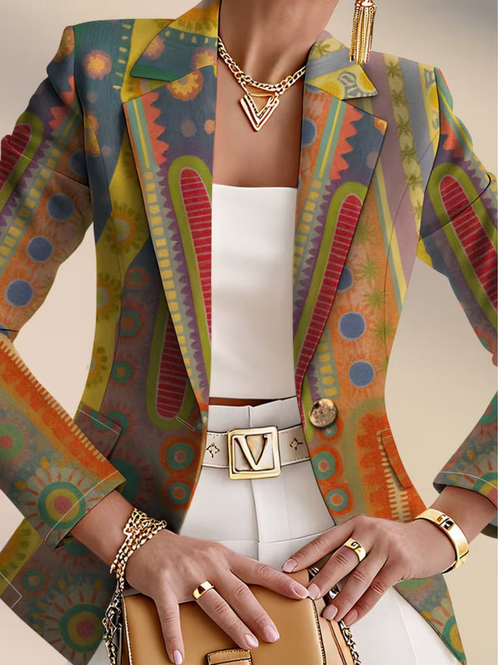 Charlotte | Blazer da Donna con Stampa a Medaglione