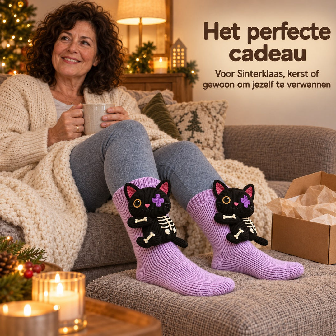 Pavimento | Calzini Coccolosi Gatto Scheletro