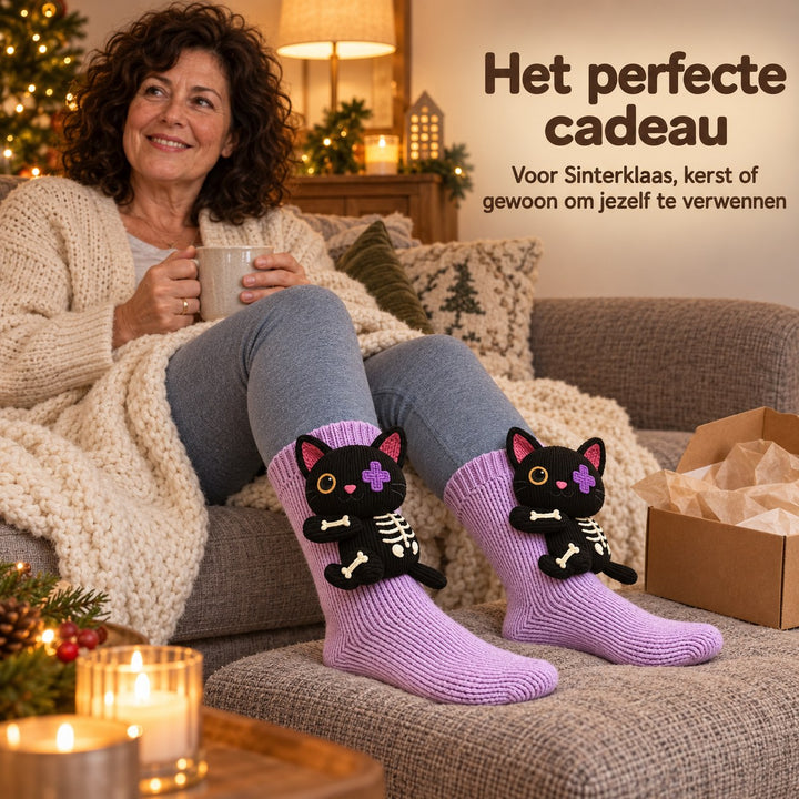Pavimento | Calzini Coccolosi Gatto Scheletro