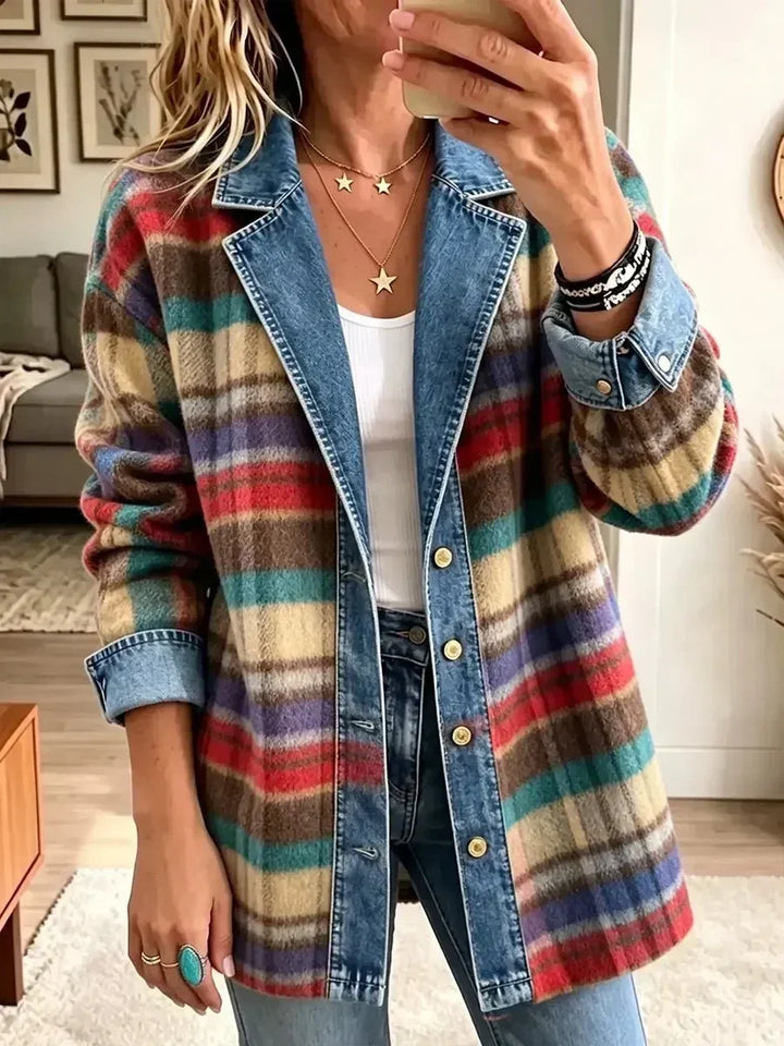Henriette | Giacca di jeans vintage con patchwork